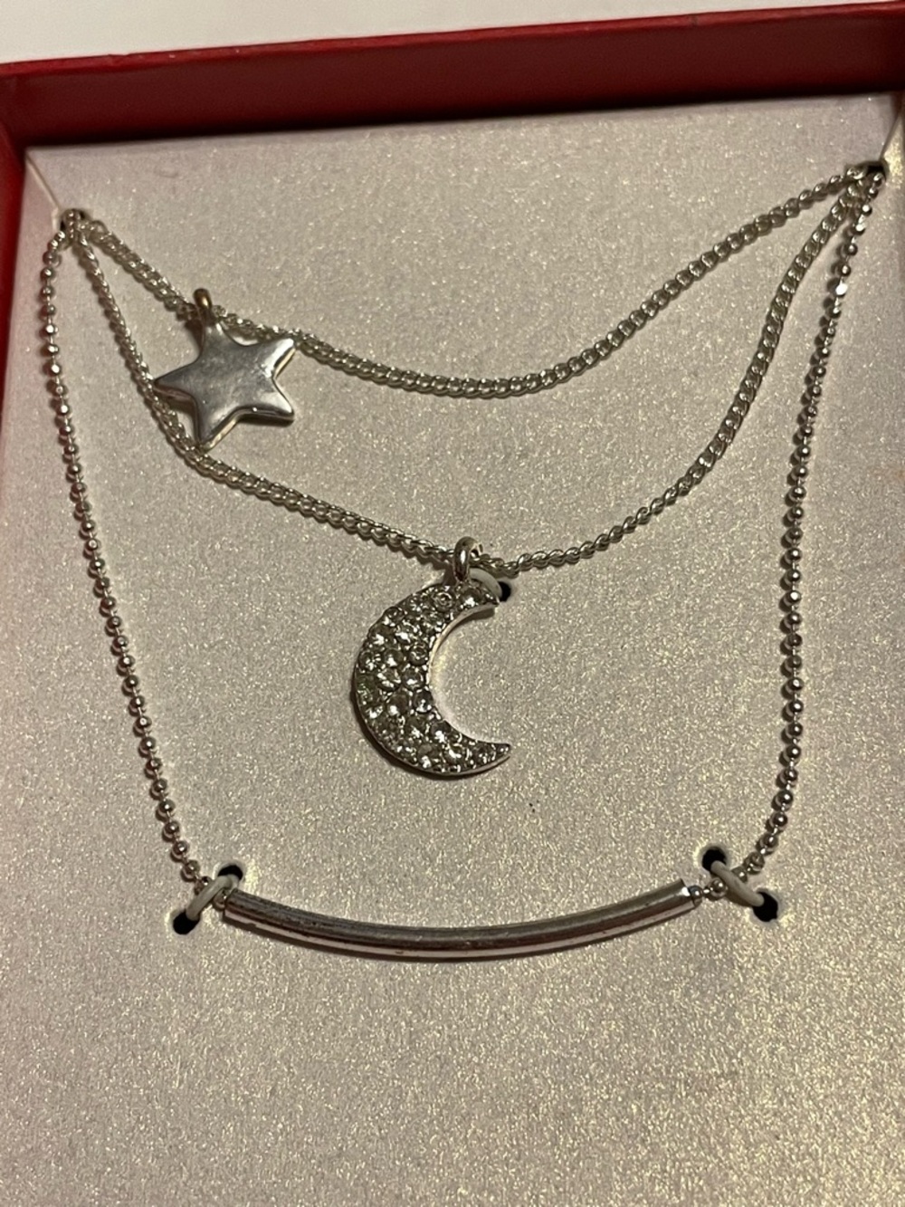 Costume Moon & Star Three Adjustable Necklace Gift Box Set #7926